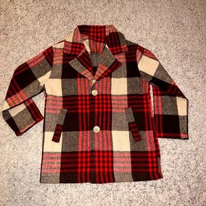 Plaid Wool Jacket SIZE 5T